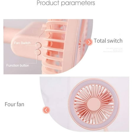 Small Desktop USB Fan A Desk Fan Cooling Electric Fans Portable USB Fan With LED Light Easy To Carry Flexible Adjustment Of 2 Levels Of Adjustable Radiator Small Desktop USB Fan A Desk Fan Cooling Electric Fans Portable USB Fan With LED Light Easy To Carry Flexible Adjustment Of 2 Levels Of Adjustable Radiator